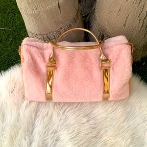 Pink duffel bag!